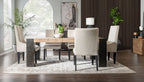 Our House 84" Dining Height Table & Cream Chairs