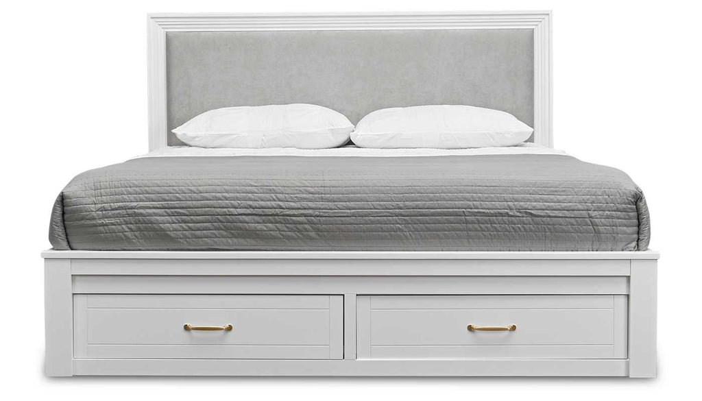 Wesley White Storage Bed