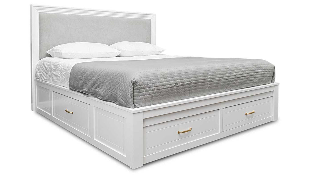 Wesley White Storage Bed