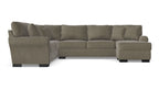 Heath "Saddleback Leather" Sectional with Right Arm Facing Chaise