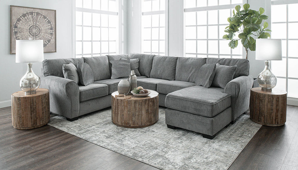 Heath Smoke Sectional with Chaise