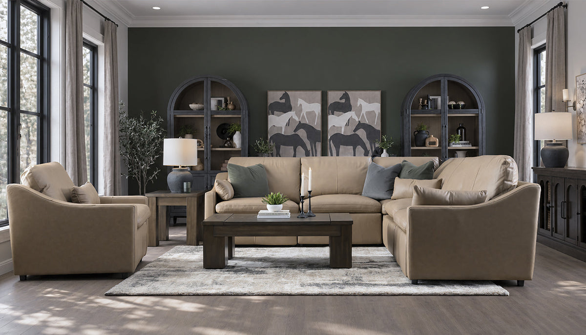 Jacqueline Leather Sectional